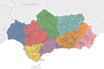 Mapa de voto elecciones al Parlamento de Andalucía. 2 de diciembre de 2018